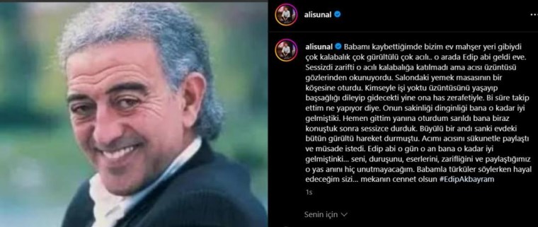 Ali Sunal'dan Edip Akbayram'a duygusal veda: 'Babamla türküler söylerken hayal edeceğim sizi…'