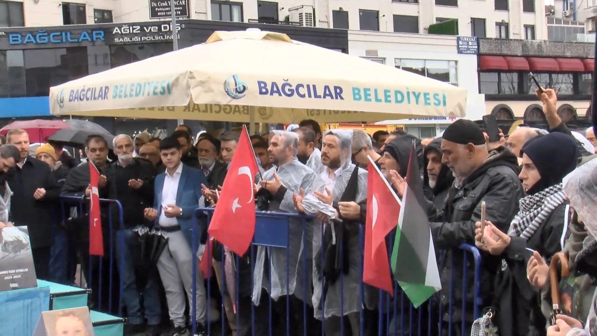 İsrail’in Filistinli mahkumlar hakkında aldığı idam kararı Bağcılar’da protesto edildi