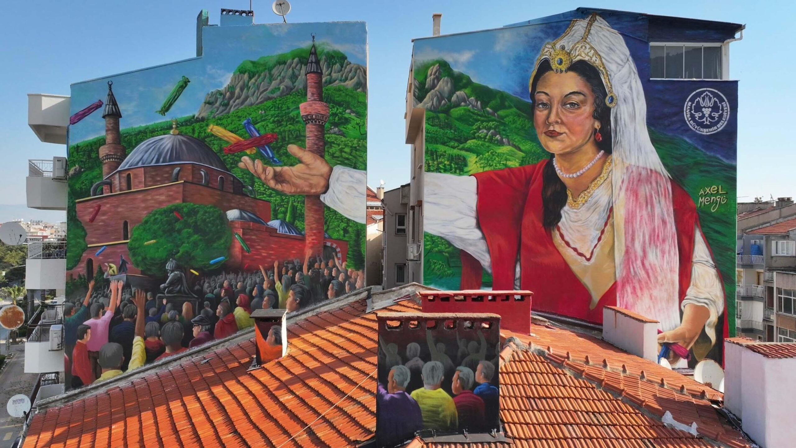 Manisa’nın sokakları sanatla renkleniyor